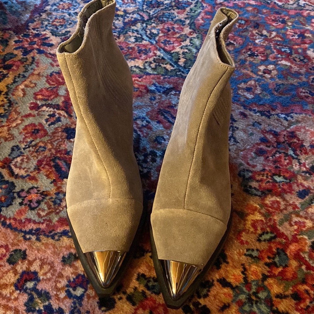 Halston Heritage gray ankle boots - Picture 3 of 9